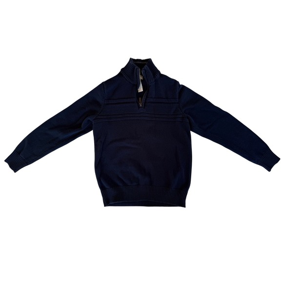 Dockers Other - Dockers Mens Quarter Zip Pullover Sweater S/P Small Blue Cotton Knit Ribbed